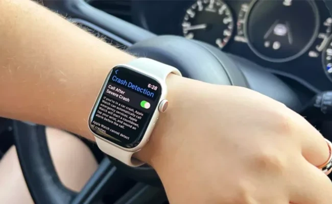 تشخیص تصادف در apple watch series 8
