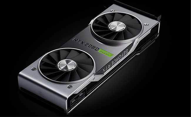 کارت گرافیک انویدیا در این عکس کارت گرافیک انویدیا RTX 2080 نمایش داده شده است.