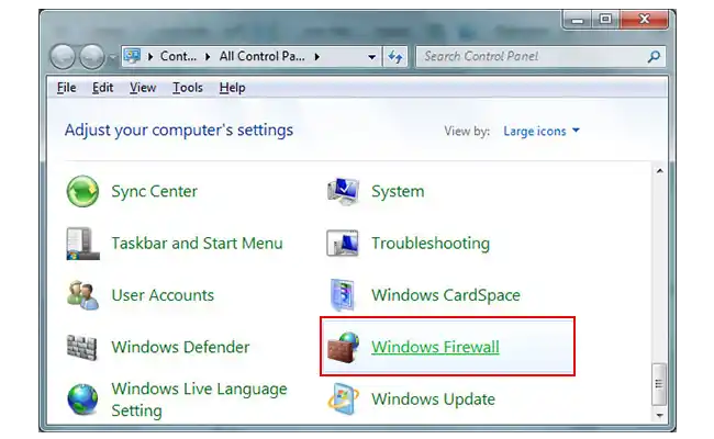 control panel در ویندوز 7 تصویر control panel در ویندوز 7