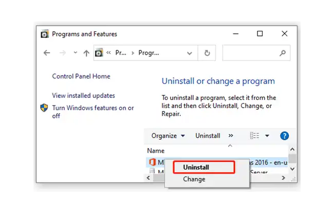 پنجره Uninstall or Change a Program در ویندوز 8 تصویر پنجره Uninstall or Change a Program در ویندوز 8