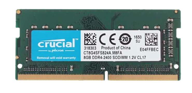 رم لپ تاپ کروشیال 8 گیگابایت فرکانس 4800 مگاهرتز DDR5