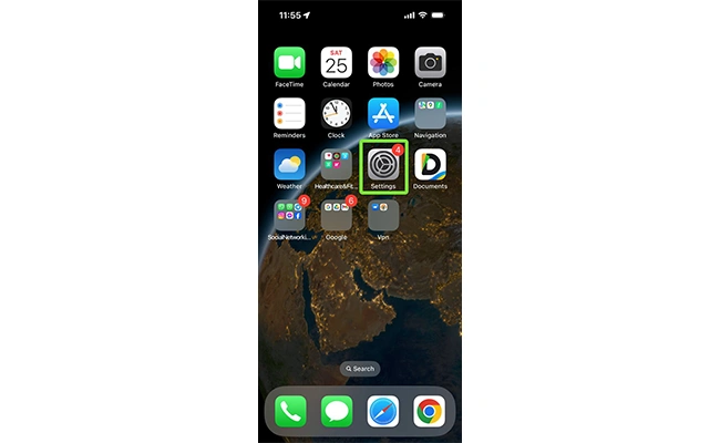 منوی تنظیمات ایفون بخش settings ایفون