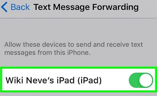 غیر فعال کردن Text Message Forwarding غیر فعال کردن Text Message Forwarding