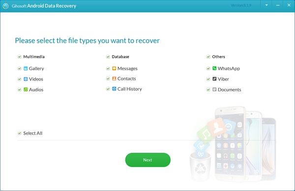 بازیابی اطلاعات گوشی بعد از فکتوری ریست با نرم افزار Android Data Recovery