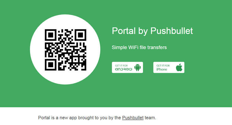 اتصال گوشی به کامپیوتر با WiFi توسط برنامه Portal