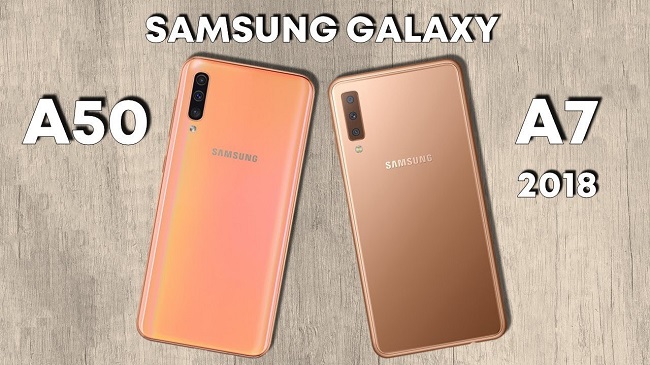 مقایسه گلکسی A7 2018 با گلکسی A50