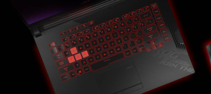 کیبورد و تاچ‌پد لپ تاپ گیمینگ Asus ROG Strix G15