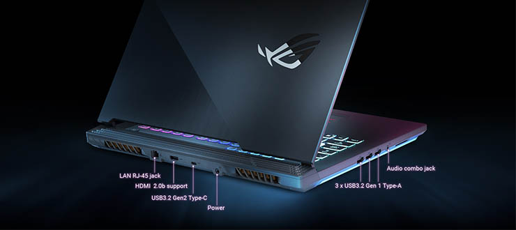 پورت‌های لپ تاپ ایسوس rog strix