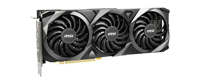 کارت گرافیک MSI مدل ونتوس باسرعت کلاک بالا و ۳ فن برای خنک‌کردن قطعات