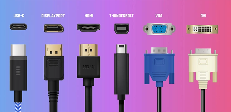 پورت‌های رایج در مانیتور و کابل مربوط به آن‌ها