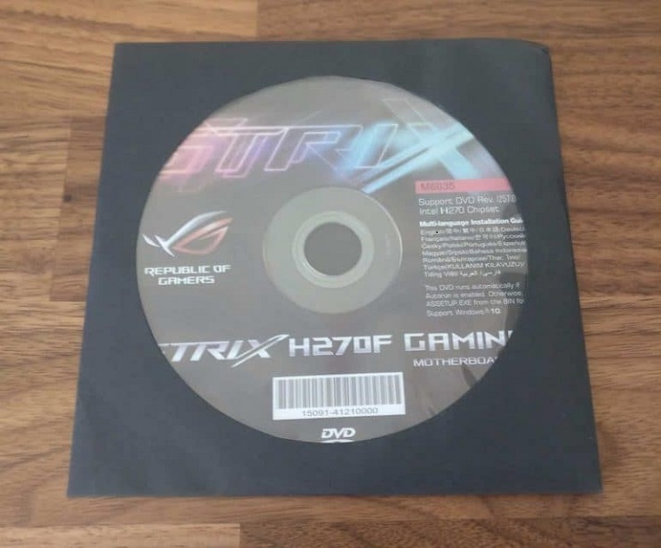 دی وی دی همراه مادربرد ایسوس ROG STRIX H270F GAMING
