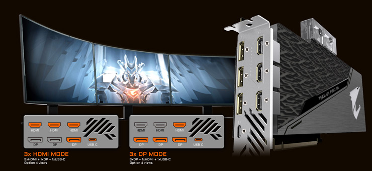 پورت کارت گرافیک gigabyte aorus geforce rtx 2080 ti