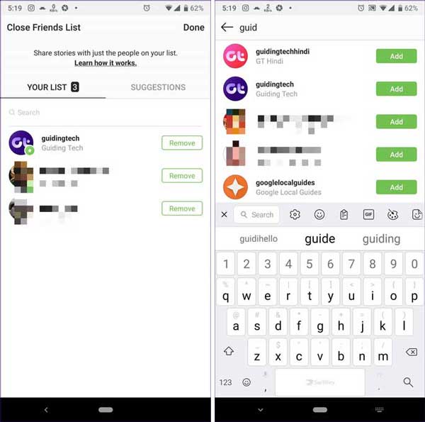 قابلیت Close Friends اینستاگرام