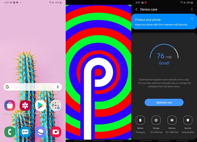 سیستم عامل Samsung Galaxy A20