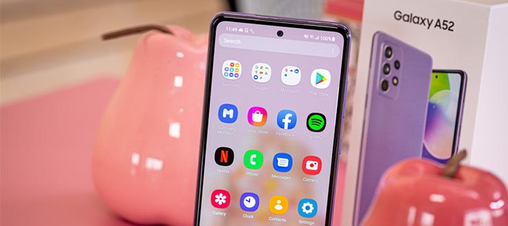 سخت افزار و نرم افزار گوشی Samsung Galaxy A52s