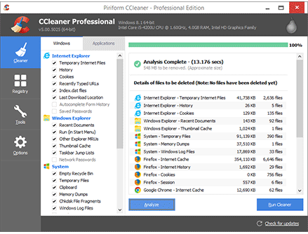 برنامه CCleaner   
