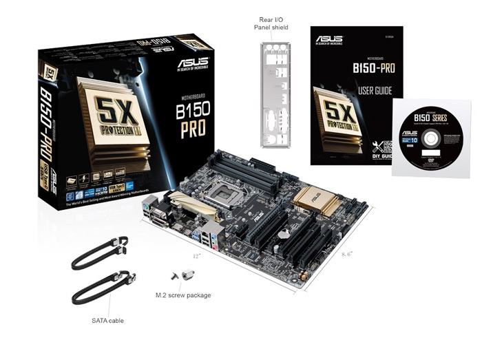 محتوای درون جعبه Asus B150 Pro