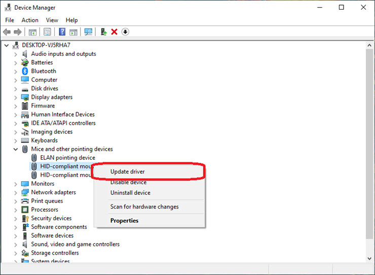 روش آپدیت درایورهای ویندوز از طریق device manager
